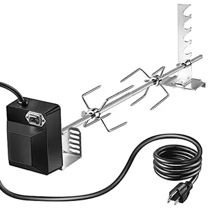 Dreyoo Universal Rotisserie Grill Kit with 120V motor and stainless steel components