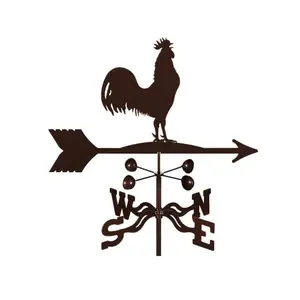 EZ Vane steel rooster weathervane with included roof mount