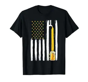 Vintage craft beer American flag t-shirt