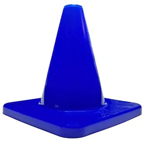 LVL10 Sports heavy-duty blue training cones on concrete showing thick base
