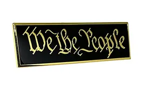 PinMaze We The People constitution lapel pin on a jacket