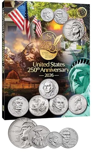 Whitman coin folder with 2026 semiquincentennial coins