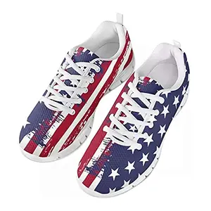 Jeiento Fashion American Flag Sports Running Shoes for Women
