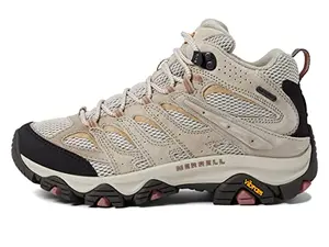 Merrell Women's Moab 3 Mid Waterproof Hiking Boot in aluminum color