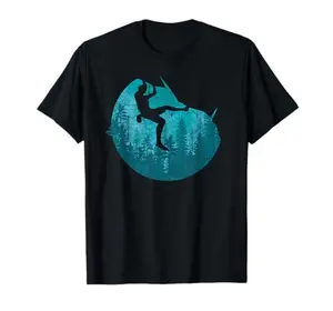 Forest Climber Bouldering T-Shirt with outdoor climbing scene