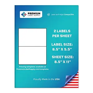 Premium Label Supply half sheet labels