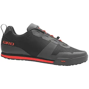 Giro Tracker Fastlace mountain bike shoe in black and bright red