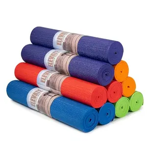 Upward Fit 10-pack yoga mats in assorted colors with non-slip surface
