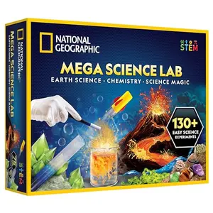 National Geographic Mega Science Lab kit with chemistry and earth science experiments