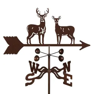 EZ Vane standing deer weathervane in antique copper finish