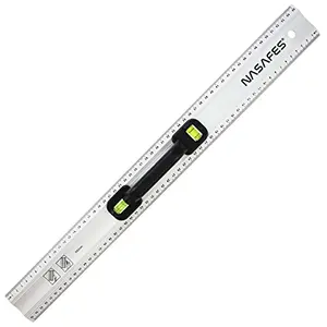 Nasafes aluminum ruler with handle and finger guard