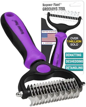 Maxpower Planet pet grooming brush with dual-sided design for deshedding