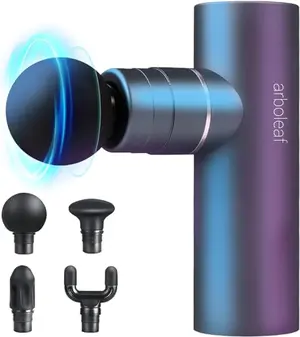 arboleaf CM10C mini massage gun with silicone heads