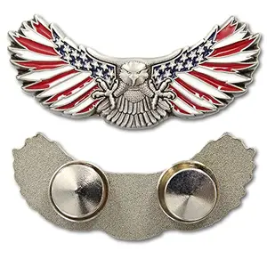 First Military Choice soaring eagle American flag hat pin