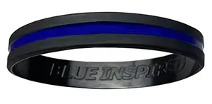Silicone thin blue line bracelet and prayer card set
