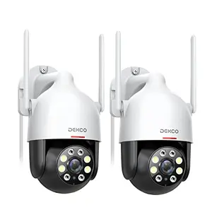 DEKCO pan-tilt outdoor security camera with floodlight