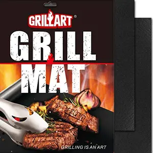 GRILLART heavy duty non-stick grill mats for gas and charcoal
