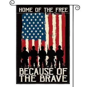AVOIN colorlife Memorial Day patriotic garden flag with stars and stripes