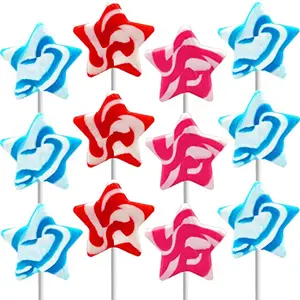Fruidles patriotic star swirl lollipops red white blue