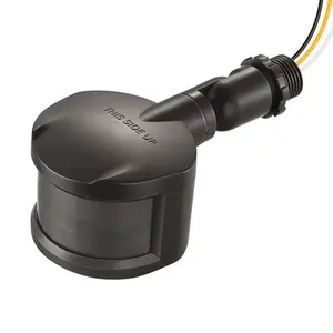 EDISHINE brown motion sensor for outdoor security floodlight replacement, adjustable neck