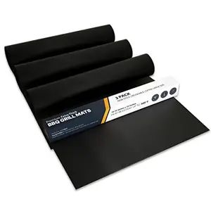 Extra large Linda's Essentials grill mats covering a full grill