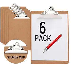 EXTRIC wooden red clipboards stacked together