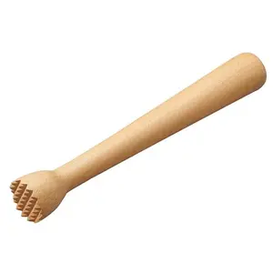 Datsto 10-inch beech wood muddler for natural cocktail preparation