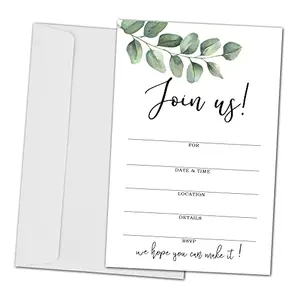 ZEDEV greenery invitation cards with envelopes