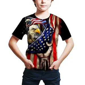 FiveEarl kids t-shirt with 3D American flag pattern