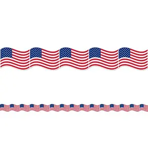 Whaline self-adhesive striped border decals
