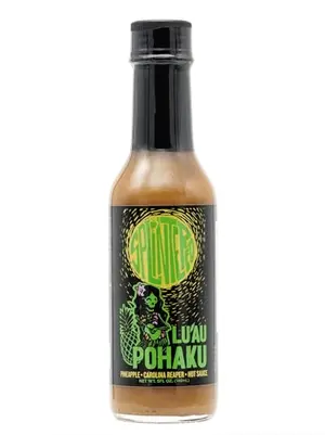 Lu'au Pohaku Pineapple hot sauce bottle