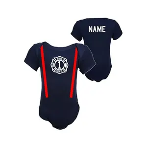 Fully Involved Stitching Personalized Maltese Cross firefighter bodysuit