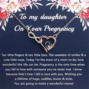 Infinity heart necklace with poem engraving