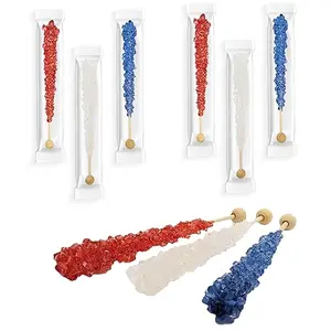 Fruidles patriotic rock candy lollipops in a resealable bag