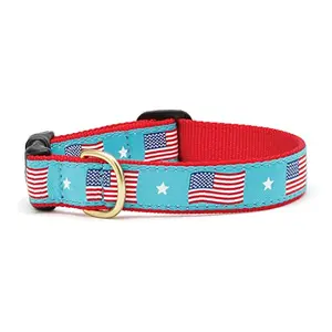 Up Country Flag Day Dog Collar Handmade in USA