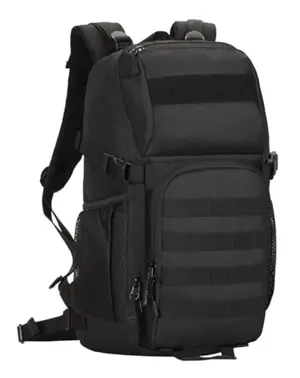 HUNTVP 25L black tactical backpack with side pocket
