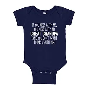 Navy Don't Mess with My Great Grandpa baby bodysuit