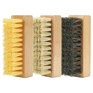 Three SUPERWASH PLUS shoe brushes with beechwood handles