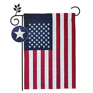 SYII double sided embroidered American garden flag 12x18 inches