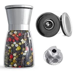 Ebaco professional pepper grinder with carbon steel mechanism and glass body