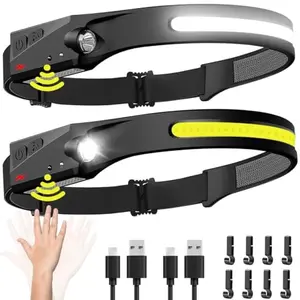 BIAT headlamp with motion sensor and wide beam