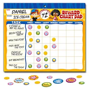 Learn & Climb magnetic reward chart with 2800 stickers and task cards