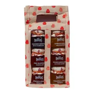 Mrs Bridges Marmalade & Preserve Tasting Juco Bag gift set with reusable bag and assorted jars