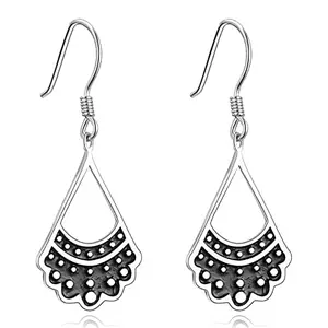MALOYANVE RBG Dissent Collar Stud Earrings in silver dangle style
