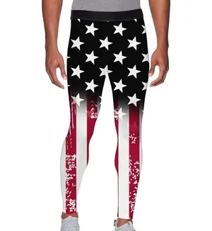 Vintage American flag grappling spats