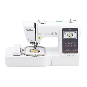 Brother SE700 sewing and embroidery machine with patriotic design on screen