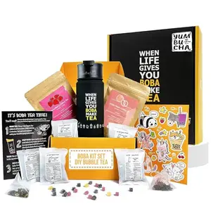 Yumbucha Boba Kit with stainless steel flask and loose leaf tea bags