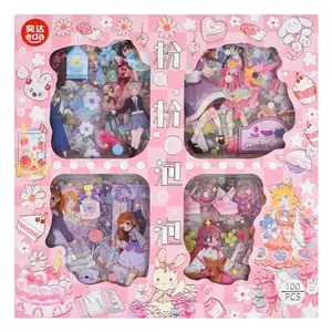 EAMOTOL kawaii girls transparent sticker sheets