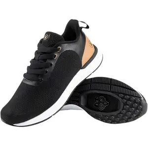Tommaso Torino men's black SPD cycling shoes with reflective heel strip and lace-up velcro closure