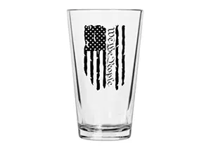 We The People American flag pint glass